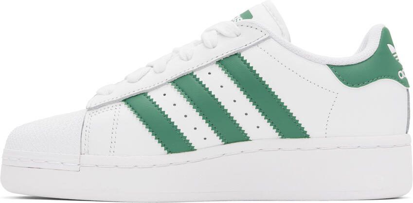 Adidas Originals White  Green Superstar XLG Sneakers - Picture 3