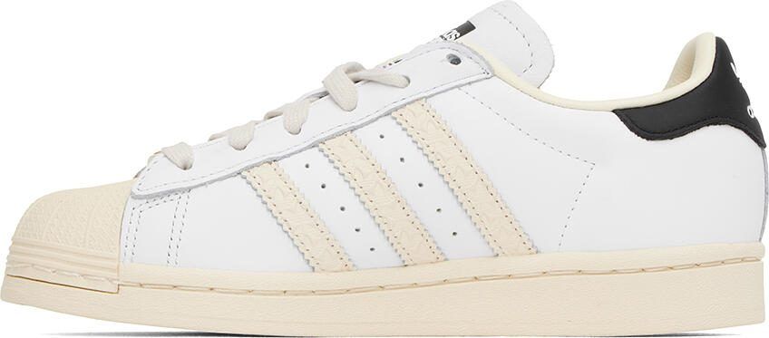 Adidas Originals White  Off-White Superstar Sneakers - Picture 3