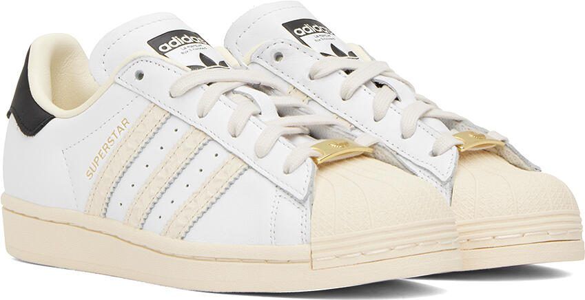 Adidas Originals White  Off-White Superstar Sneakers - Picture 2