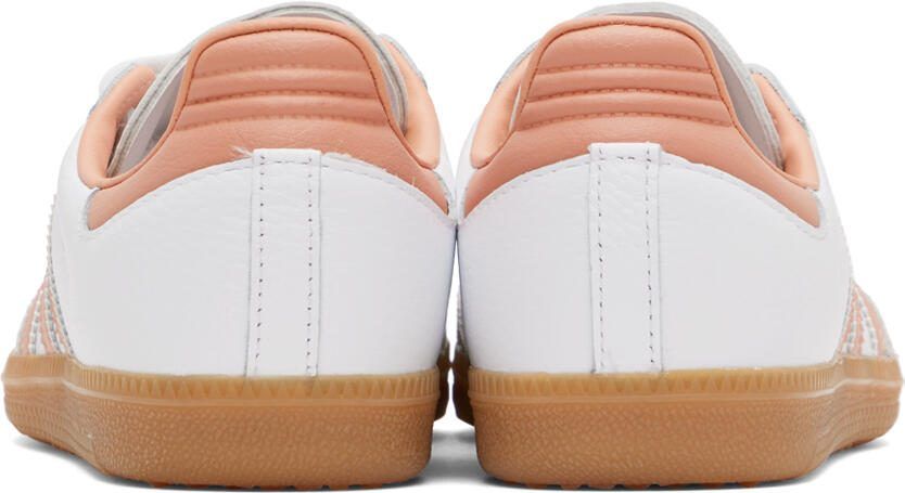 Adidas Originals White  Pink Samba OG Sneakers