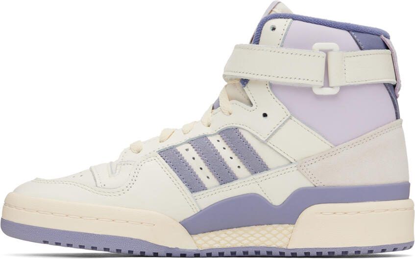 Adidas Originals White  Purple Forum 84 Sneakers - Picture 3