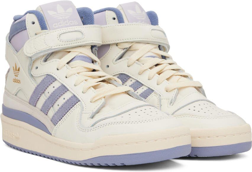 Adidas Originals White  Purple Forum 84 Sneakers - Picture 2