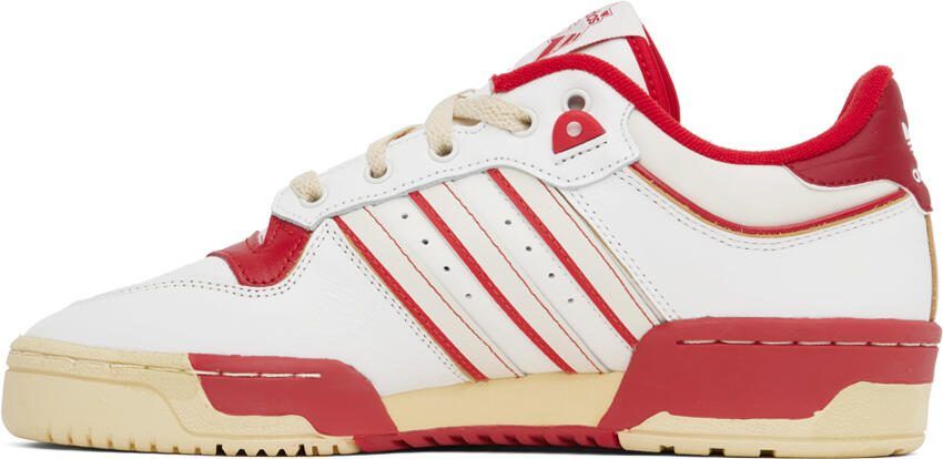 Adidas Originals White  Red Rivalry Low 86 Sneakers - Picture 4