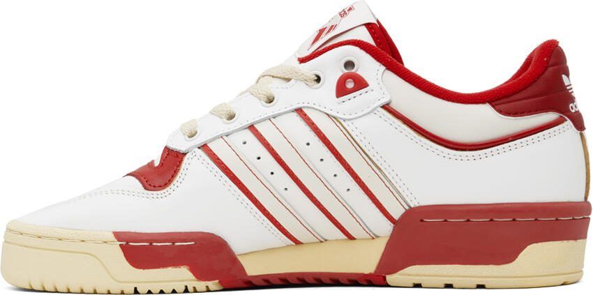 Adidas Originals White  Red Rivalry Low 86 Sneakers - Picture 6