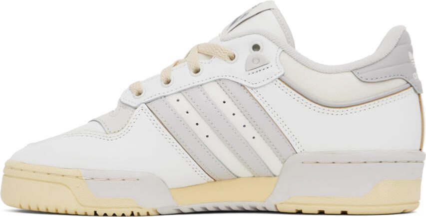 Adidas Originals White  Beige Rivalry Low 86 Sneakers - Picture 3