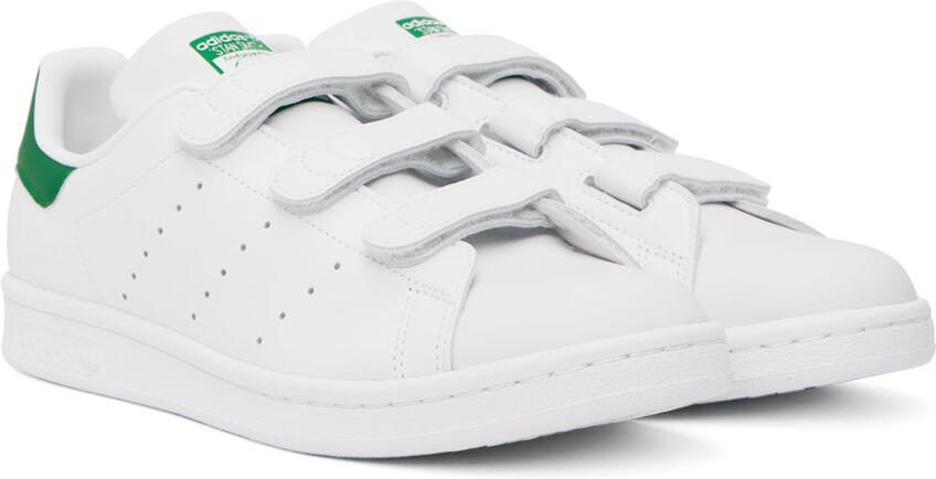 Adidas Originals White  Green Stan Smith Sneakers - Picture 9
