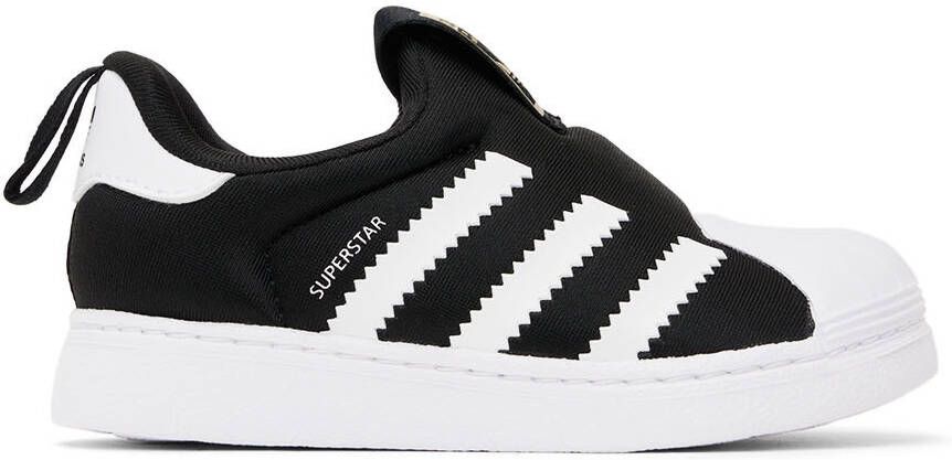 Adidas Kids Baby Black  White Superstar 360 Sneakers - Picture 4
