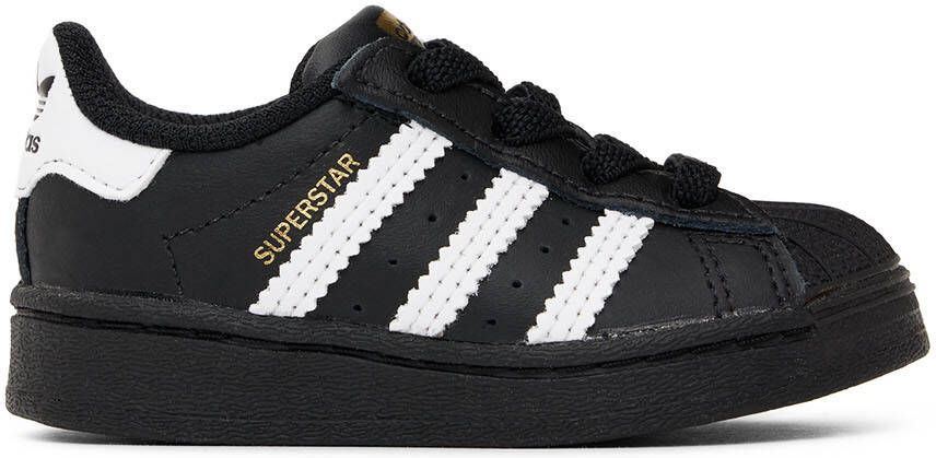 Adidas Kids Baby Black  White Superstar Sneakers