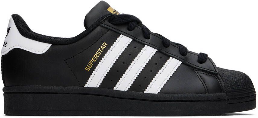 Adidas Kids Black  White Superstar Big Kids Sneakers - Picture 3