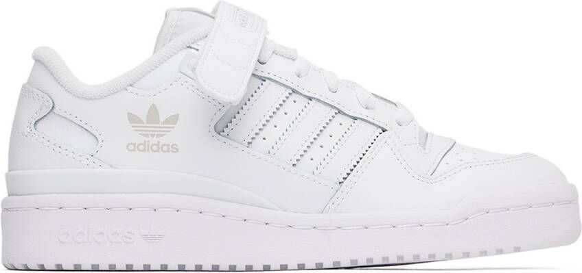 Adidas Kids White Forum Low Big Kids Sneakers - Picture 5