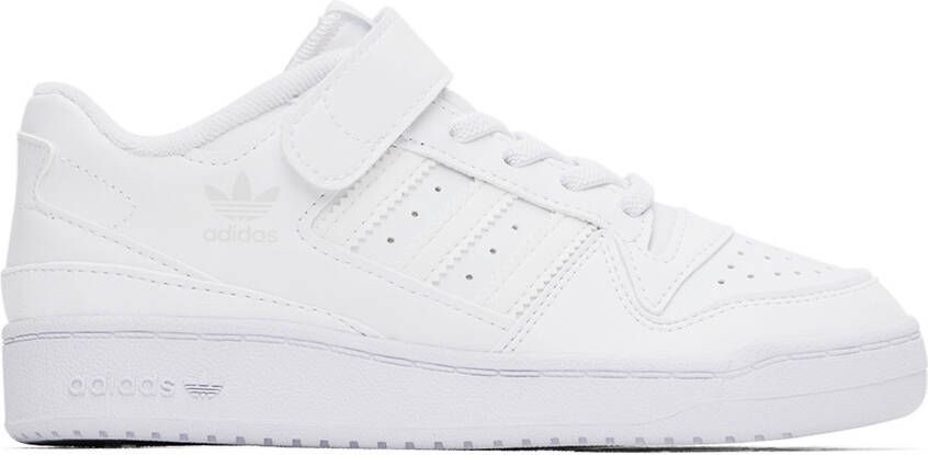 Adidas Kids White Forum Low Little Kids Sneakers - Picture 5