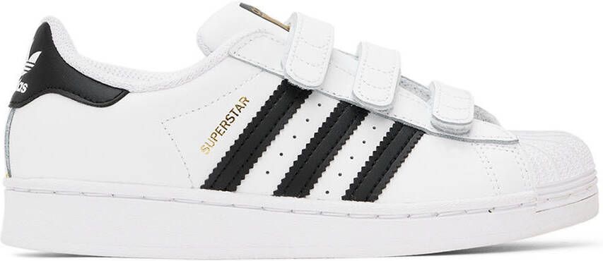 Adidas Kids White  Black Superstar Little Kids Sneakers - Picture 8