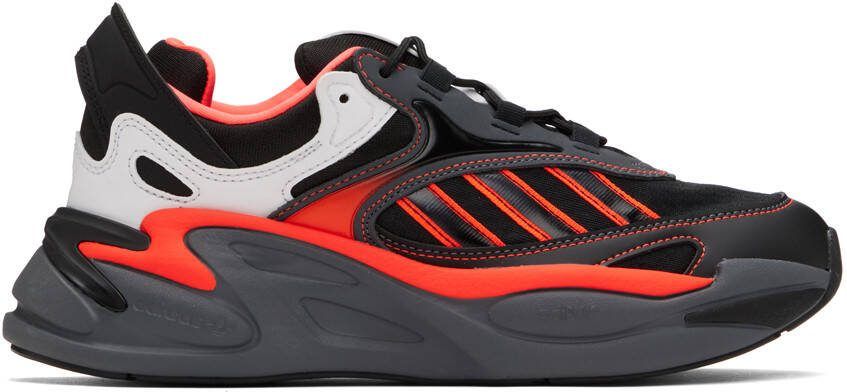 Adidas Originals Black  Red Ozmorph Sneakers - Picture 4