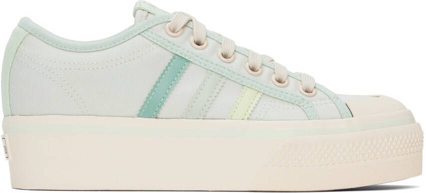 Adidas Originals Green Nizza Platform Sneakers - Picture 5