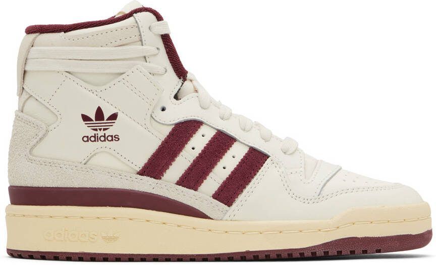 Adidas Originals Off-White  Burgundy Forum 84 Sneakers - Picture 4