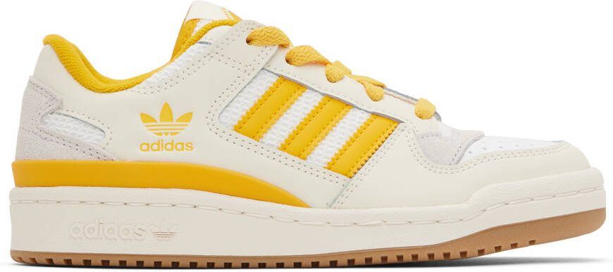 Adidas Originals Off-White  Yellow Forum Low Sneakers - Picture 3
