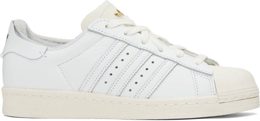Adidas Originals White  Beige Superstar 82 Sneakers - Picture 10
