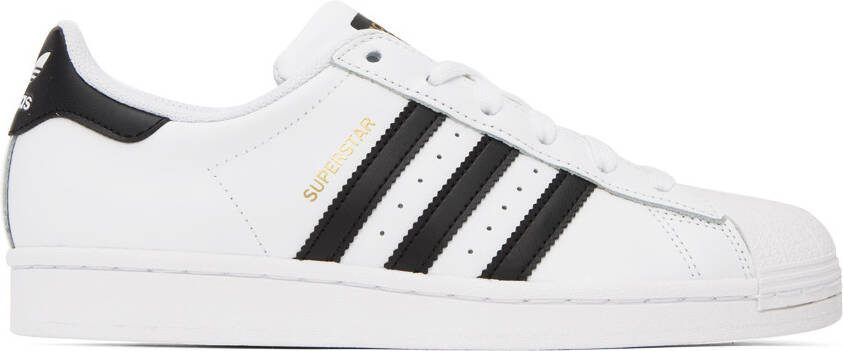 Adidas Originals White  Black Superstar Sneakers - Picture 2
