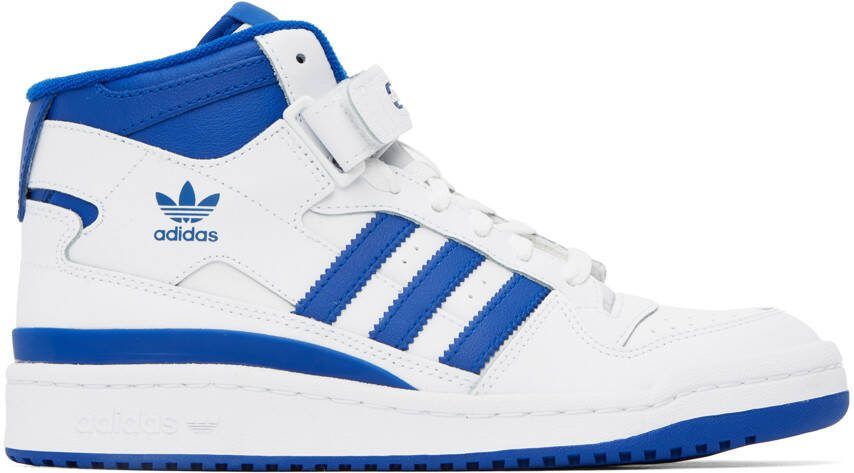 Adidas Originals White  Blue Forum Sneakers