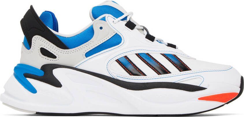 Adidas Originals White  Blue Ozmorph Sneakers - Picture 5