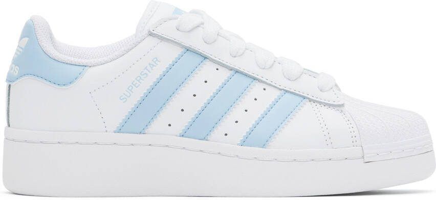 Adidas Originals White  Blue Superstar XLG Sneakers - Picture 2