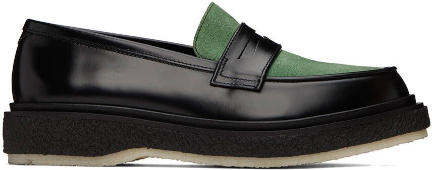 Adieu Black  Green Type 5 Loafers