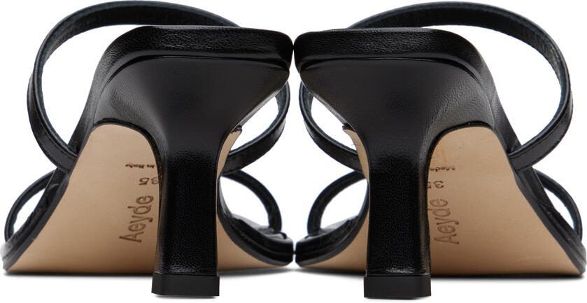 Aeyde Black Margo Heeled Sandals
