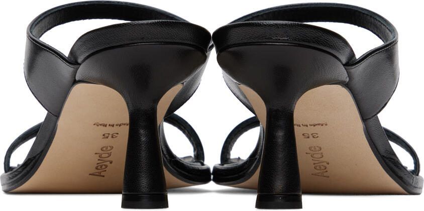 Aeyde Black Maru Heeled Sandals