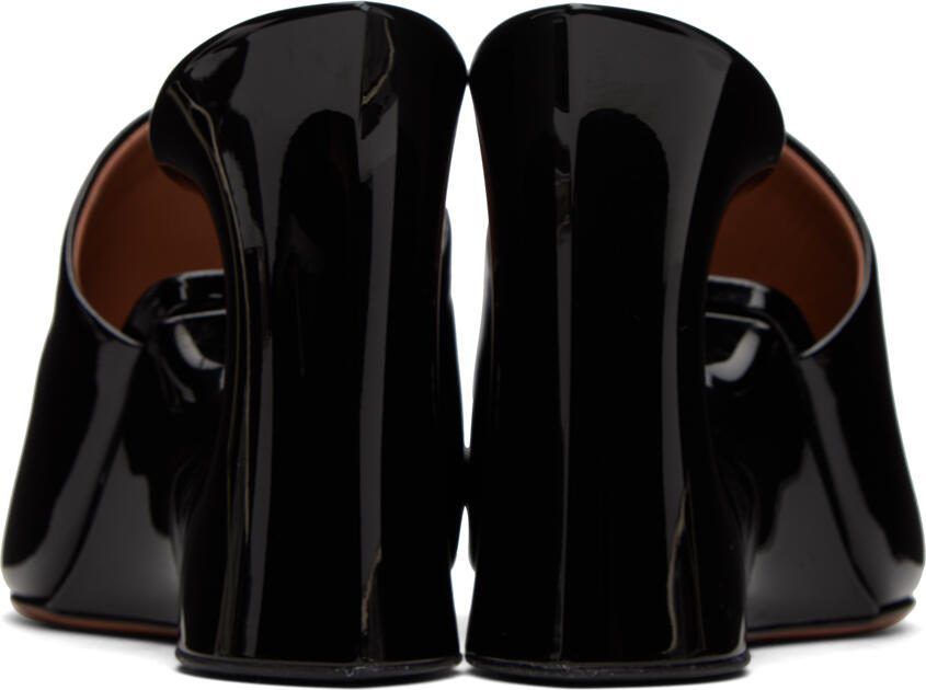 ALAÏA Black Calfskin Sculpture Heeled Sandals