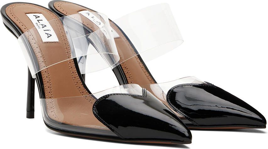 ALAÏA Black Cœur Mules - Picture 3