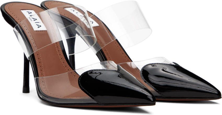 ALAÏA Black Cœur Mules - Picture 4