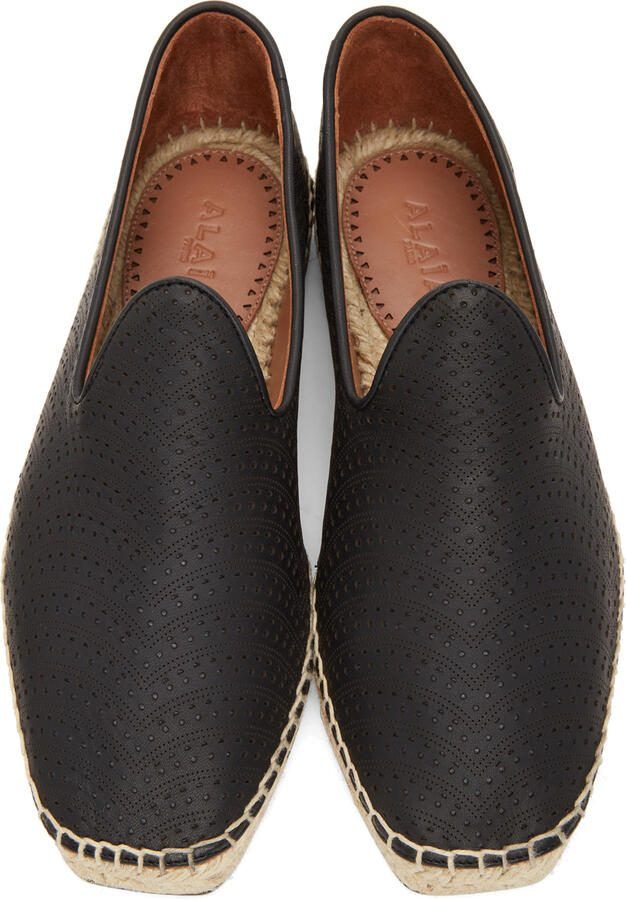 ALAÏA Black Micro Vienne Vague Openwork Espadrilles