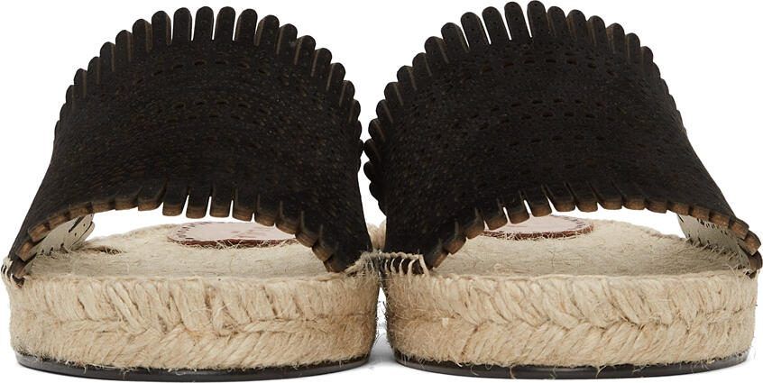 ALAÏA Black Openwork Sandals - Picture 3