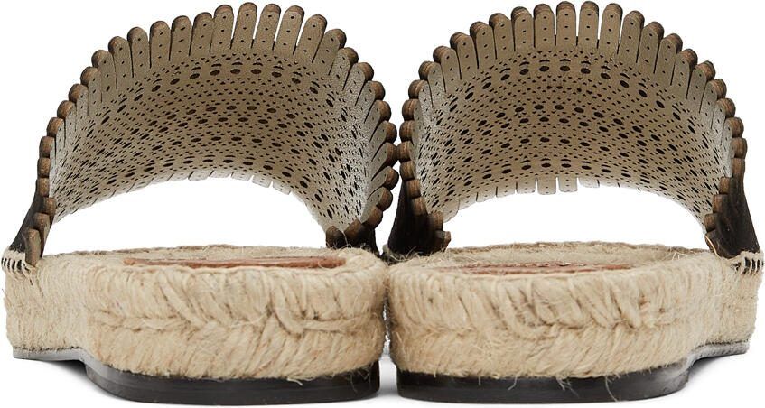 ALAÏA Black Openwork Sandals - Picture 2