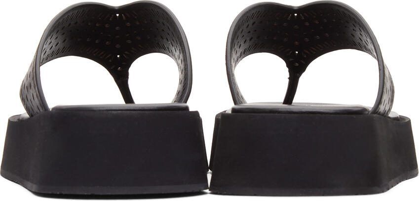 ALAÏA Black Vienne Plastron Platform Sandals - Picture 2