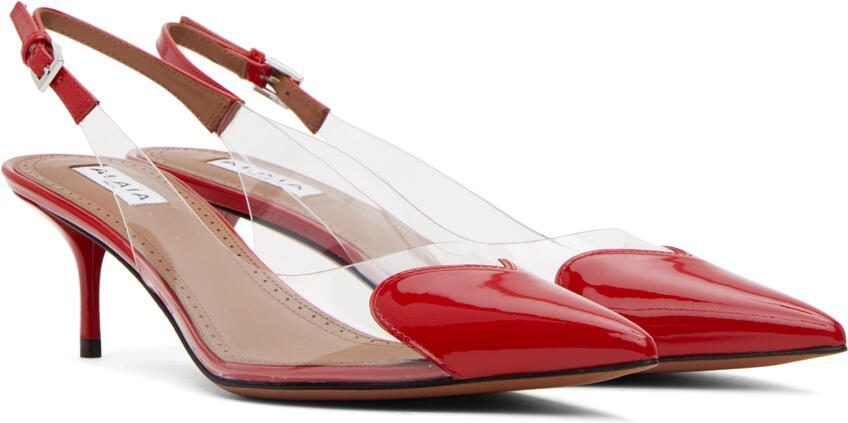 ALAÏA Red 'Le Coeur' Heels - Picture 2