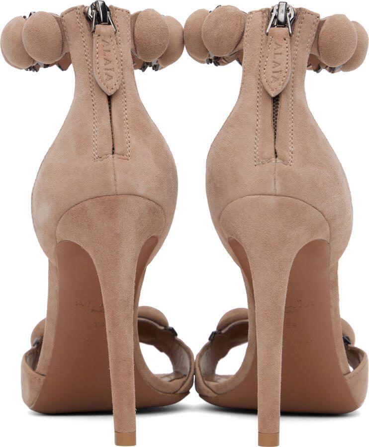 ALAÏA Tan 'La Bombe' Heeled Sandals - Picture 3