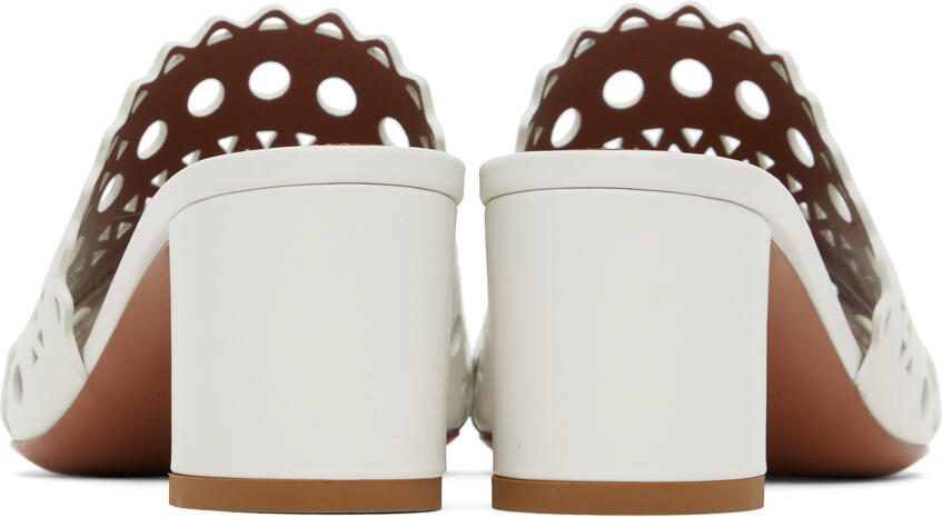 ALAÏA White Vienne Heeled Sandals