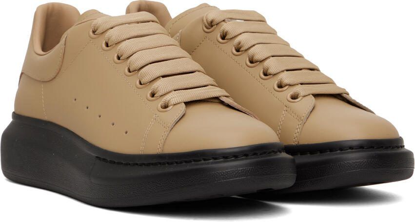 Alexander McQueen Beige  Black Oversized Sneakers - Picture 2