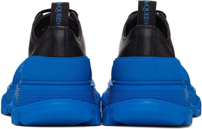 Alexander McQueen Black  Blue Tread Slick Low Sneakers