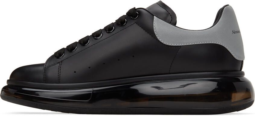 Alexander McQueen Black  Silver Oversized Sneakers - Picture 3