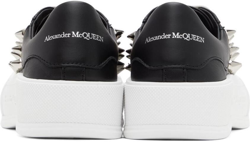 Alexander McQueen Black  White Deck Plimsoll Sneakers