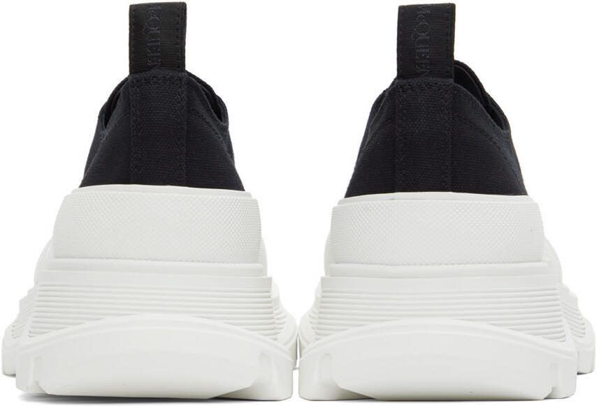 Alexander McQueen Black  White Low Tread Slick Sneakers