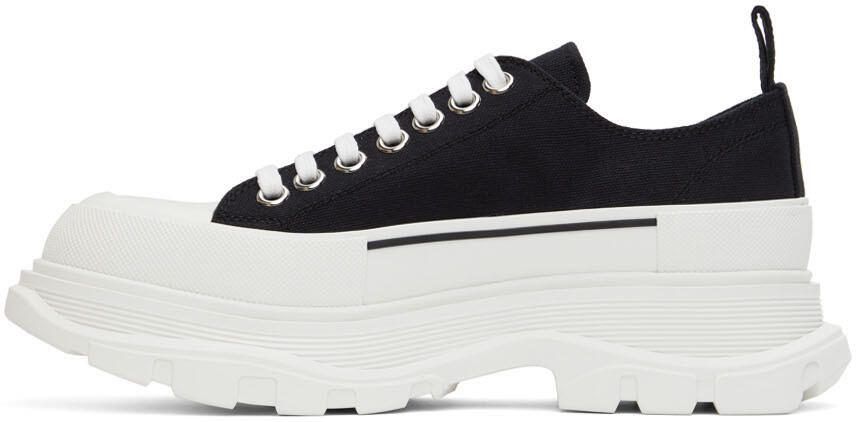 Alexander McQueen Black  White Low Tread Slick Sneakers - Picture 3