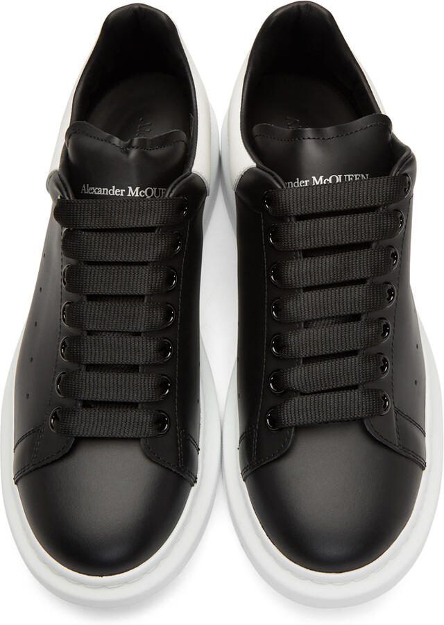 Alexander McQueen Black  White Oversized Sneakers