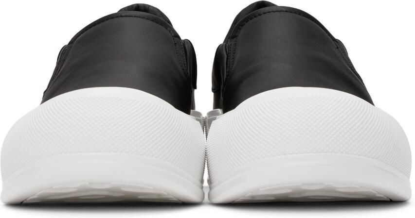 Alexander McQueen Black  White Plimsoll Slip-On Sneakers - Picture 2