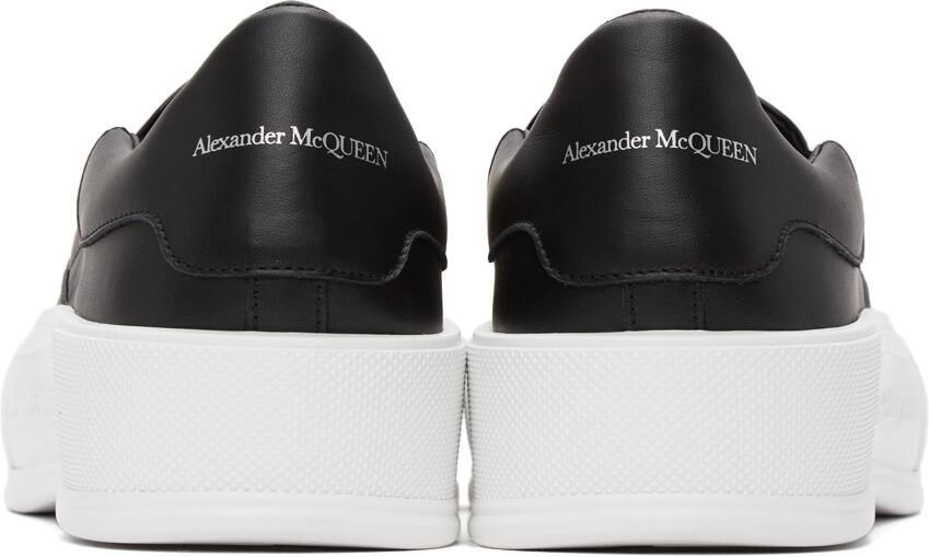 Alexander McQueen Black  White Plimsoll Slip-On Sneakers