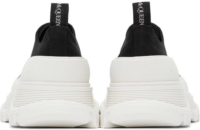 Alexander McQueen Black  White Tread Slick Sneakers