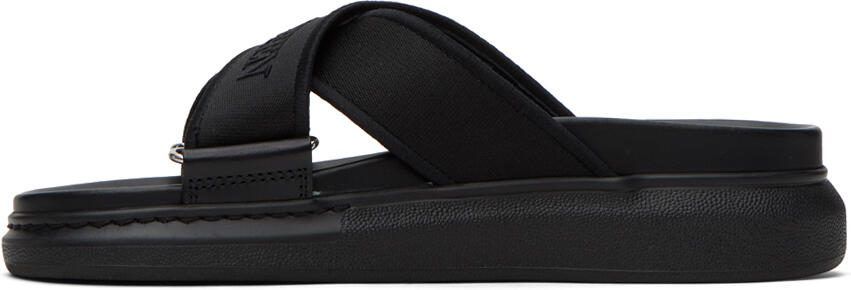 Alexander McQueen Black Embroidered Sandals - Picture 3