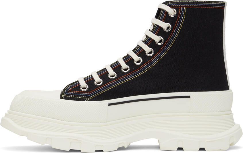 Alexander McQueen Black Tread Slick High Sneakers - Picture 4